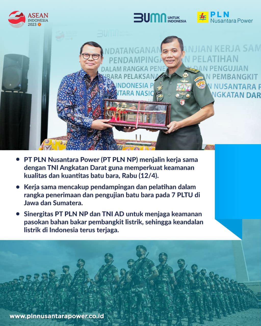 Komitmen Terangi Bumi Pertiwi, Sinergi Bersama TNI AD Perkuat Keamanan ...