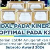 Andal pada Kinerja, Optimal pada K2, Kementerian ESDM Anugerahkan PLN NP di Keselamatan Ketenagalistrikan Subroto Award 2024